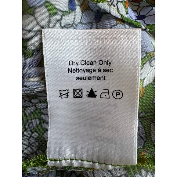 Veronica Beard Midi Dress Avenel Floral Waterfall Flutter Ruffle 100% Silk Sz 6 - Picture 7 of 8